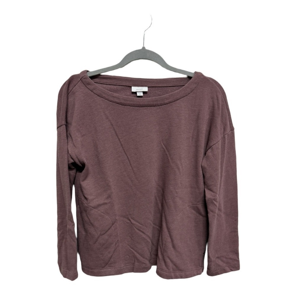 J. Jill PureJill Mauve Purple Long Sleeve Cotton Blend Size Small Sweatshirt